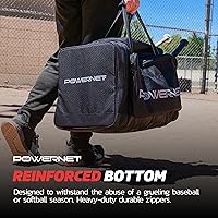 Vista 7 de PowerNet Pro Duffle Bag, Softball Baseball Bag, Baseball Gear Bag, Baseball Bat Bag with Internal Bat Sleeves, Baseball Bags with Padded Strap &