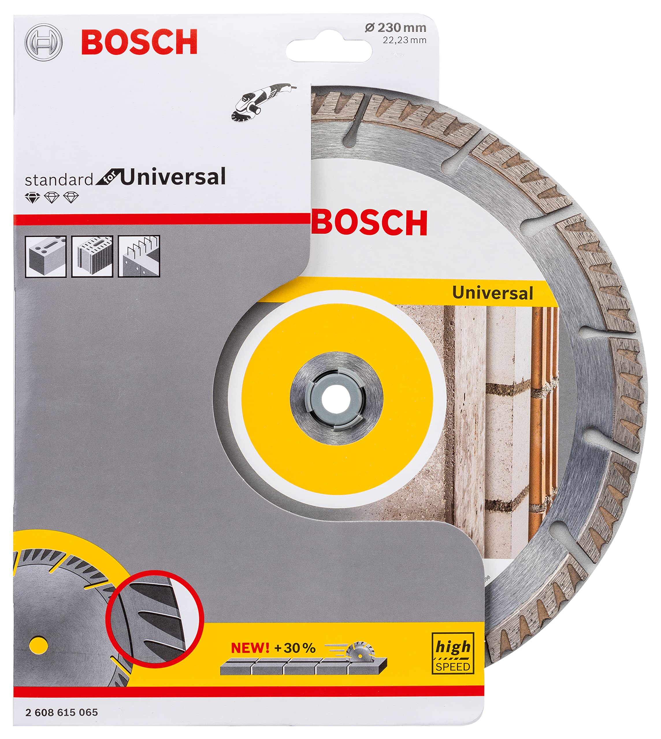 Bosch Professional Juego de Discos de Corte de Diamante Standard for Universal de 3 pieza X-LOCK & M14, para Multi Material, Ø 230 mm, Accesorio Amoladoras Grandes