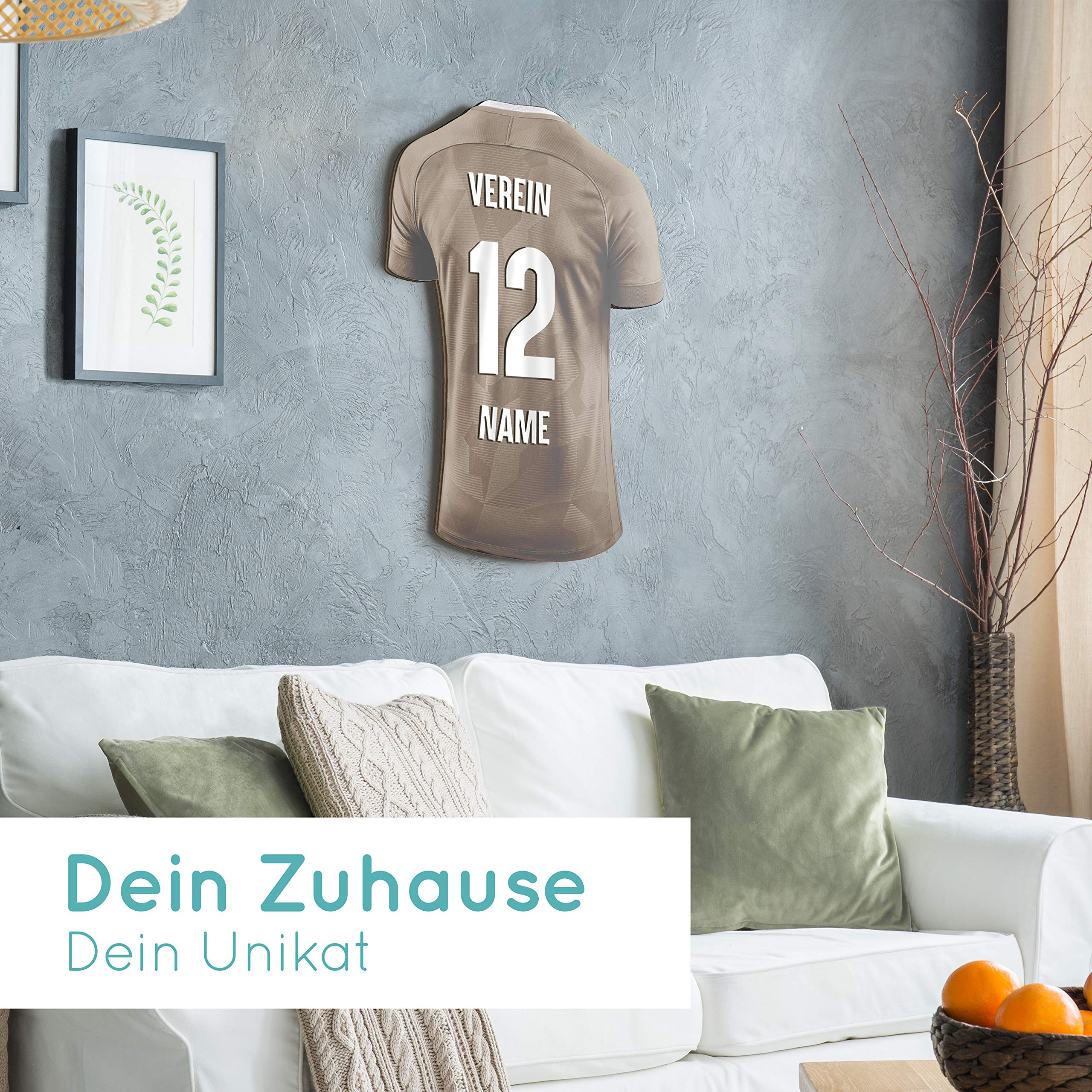 Elbeffekt Trikotlampe für St. Pauli Fans aus Holz - personalisierbares Geschenk - schenke Dein individuellen St. Pauli Fanartikel aus Echtholz