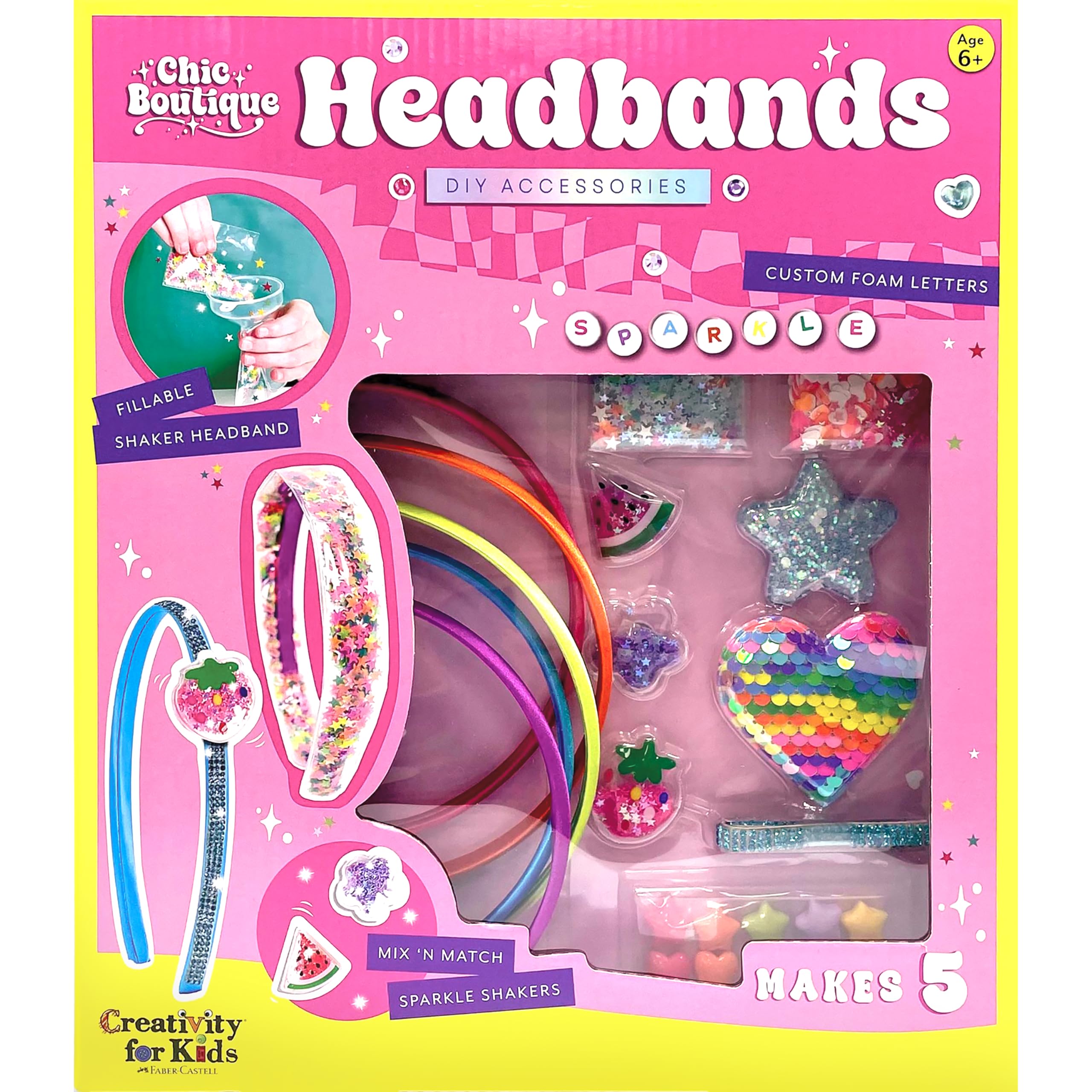 Creativity for Kids Chic Boutique DIY Stirnbänder Bastelset - Erstellen Sie 5 einzigartige Designs für Mädchen im Alter von 6-8 Jahren