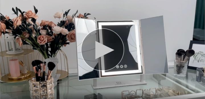 Amazon.co.jp: FENCHILIN 三面鏡 女優ミラー ledライト付き 三