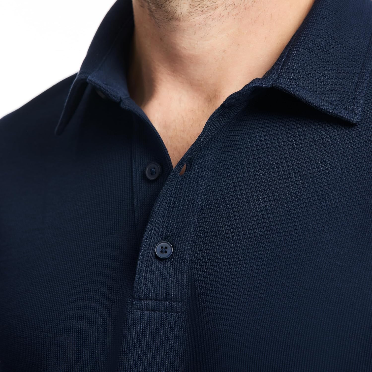 SAKS Fifth Avenue Men's Short Sleeve Textured Pique Polo image 3