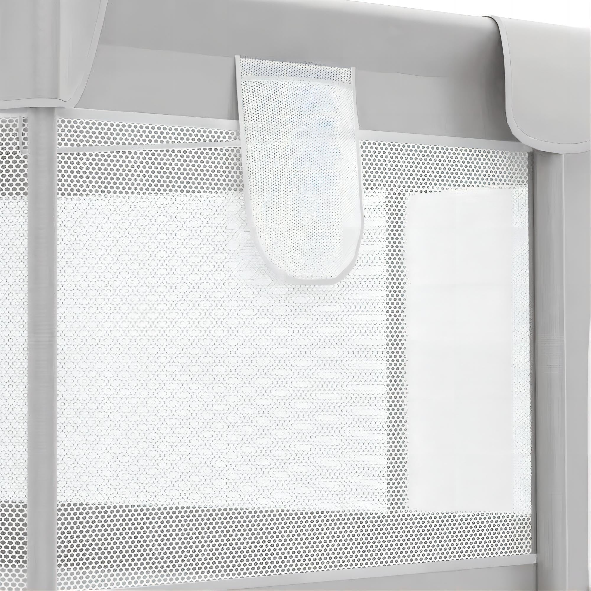 Parc Bébé en Tissu Oxford, Parc de Jeux avec Barrières, Sac de Transport, 2 Anneaux de Préhension, 8 Ventouses, Centre d'activités Bébé, pour Intérieur/Extérieur (Gris clair 200 x 150 x 66 cm)