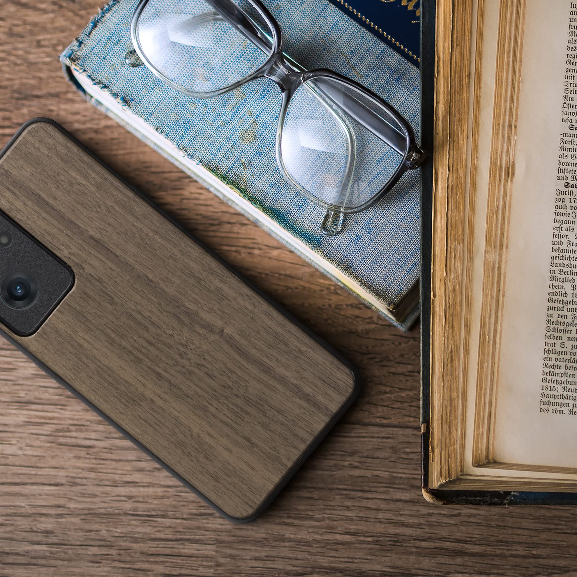 Kwmobile Handyhülle Für OnePlus Nord 2 5G - Holz Case Mit Maya Kalender Design & TPU Rand