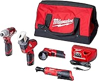 Vista 1 de Milwaukee 2498-25 M12, kit combo de 5 herramientas inalámbricas de iones de litio