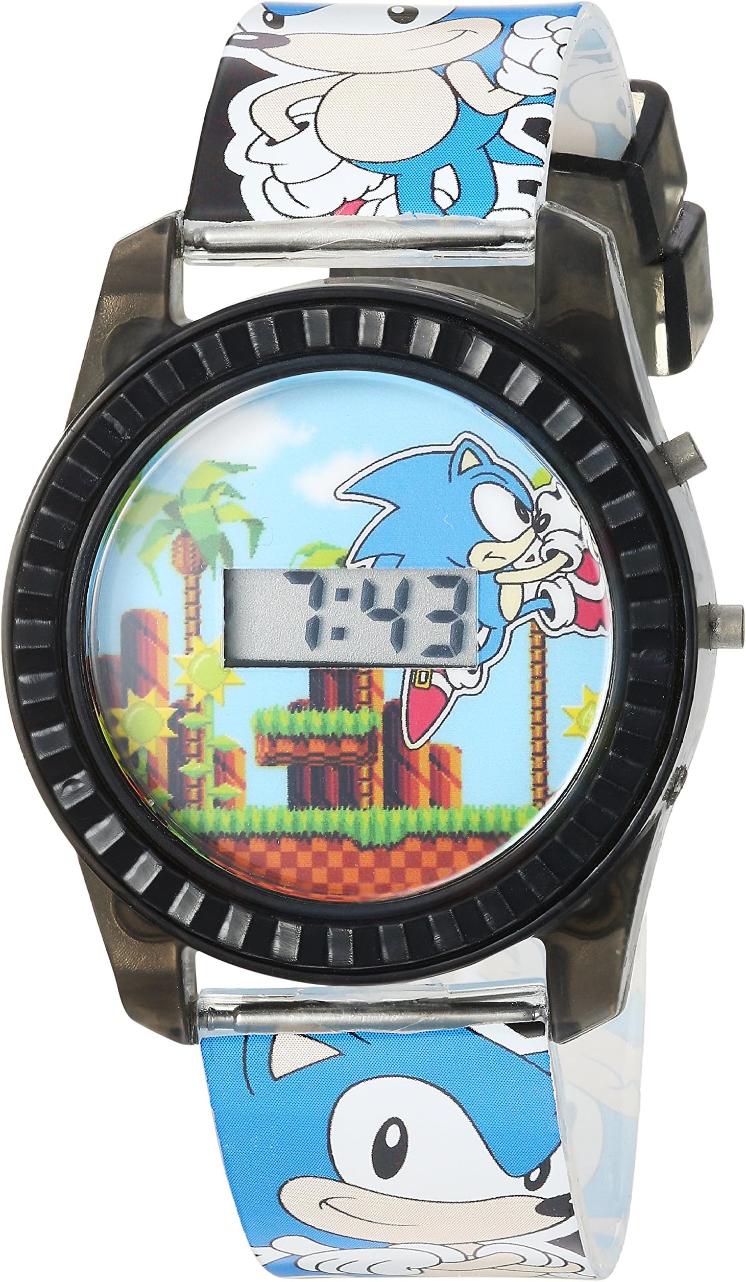 Sonic The Hedgehog Kids' SNC4008 Digital Display Quartz Blue Watch