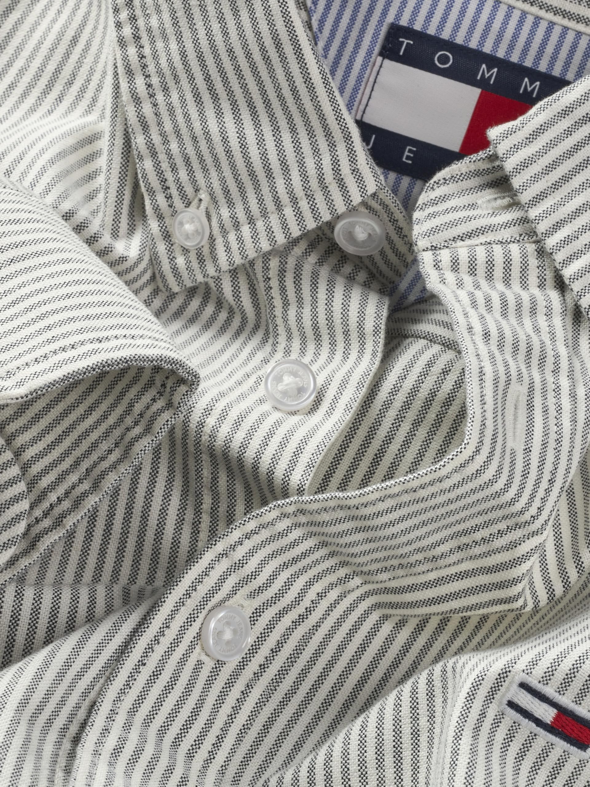 Tommy Jeans Uomo Camicia Stripe Oxford Slim Fit