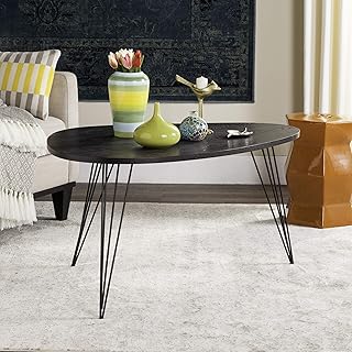 Safavieh Home Collection Rocco Retro Mid-Century Black Wood Coffee Table