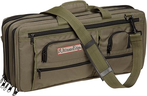 maletín de lujo para cuchillos de cocinero, Verde oliva