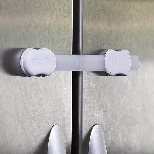 Miniatura 3 de Niño Set (Juego) ajustable Gabinete Cerraduras y protectores de esquina de Seguridaddiscretos bebé pruebas kitFácil de instalar Cierres para cajones