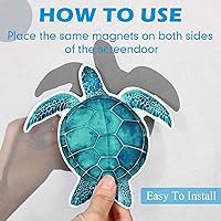Vista 2 de Konohan 12 imanes de pantalla para puerta, decoración de tortugas marinas, algas marinas, estrellas de mar, protector magnético flexible de doble