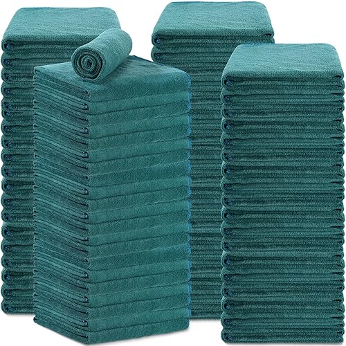 Newwiee Paquete de 72 toallas de microfibra a prueba de blanqueador a granel para salón de belleza de 18 x 30 pulgadas, toallas de mano secas sin