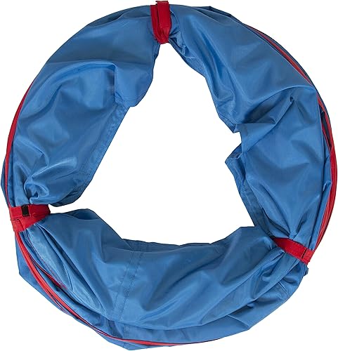 Miniatura 6 de Pacific Play Tents 20513 - Túnel institucional de juego de gateo para niños, 9 pies x 22 pulgadas de diámetro, azulrojo