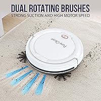 Vista 7 de SereneLife Aspiradora robótica automática inteligente, robot aspirador eléctrico delgado recargable con navegación autoprogramada, sensores