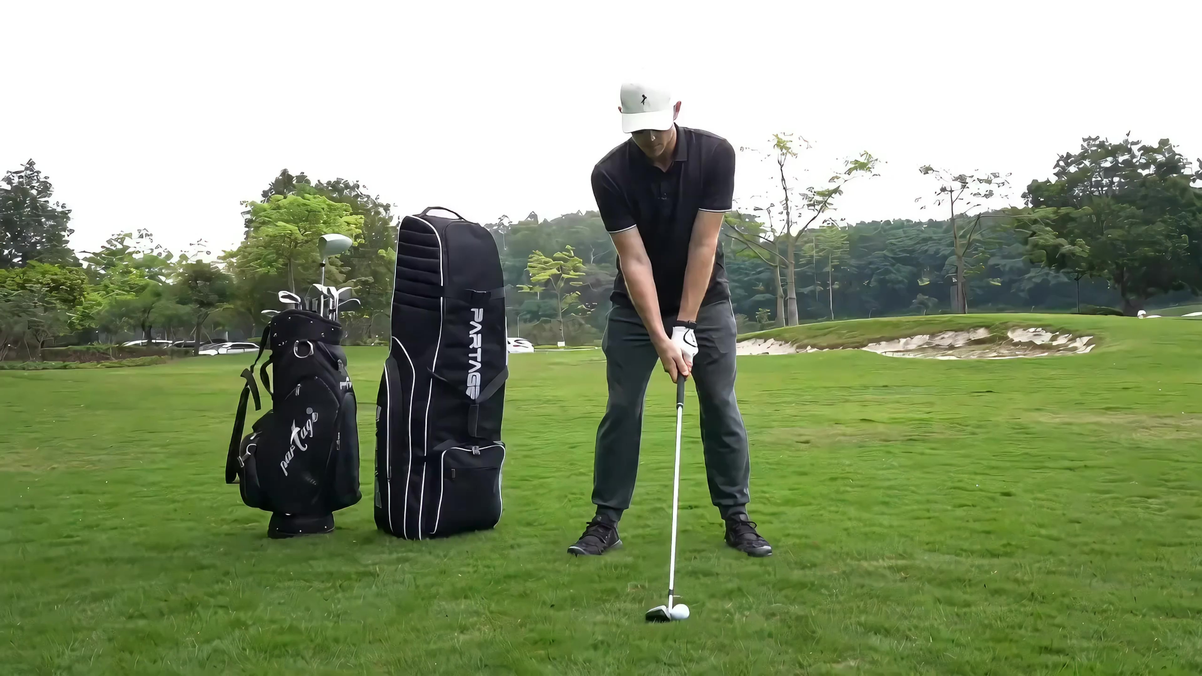 Amazon.com : Partage Golf Travel Bag with Wheels, Golf Travel Case