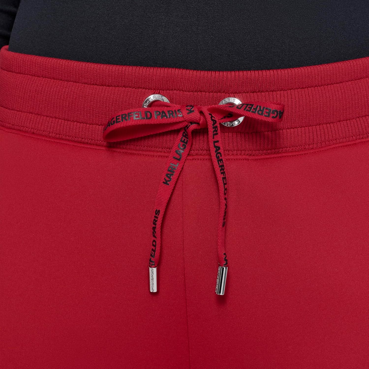 Karl Lagerfeld Womens Straight Leg Athleisure Logo Tape Scuba Jogger - Image 5