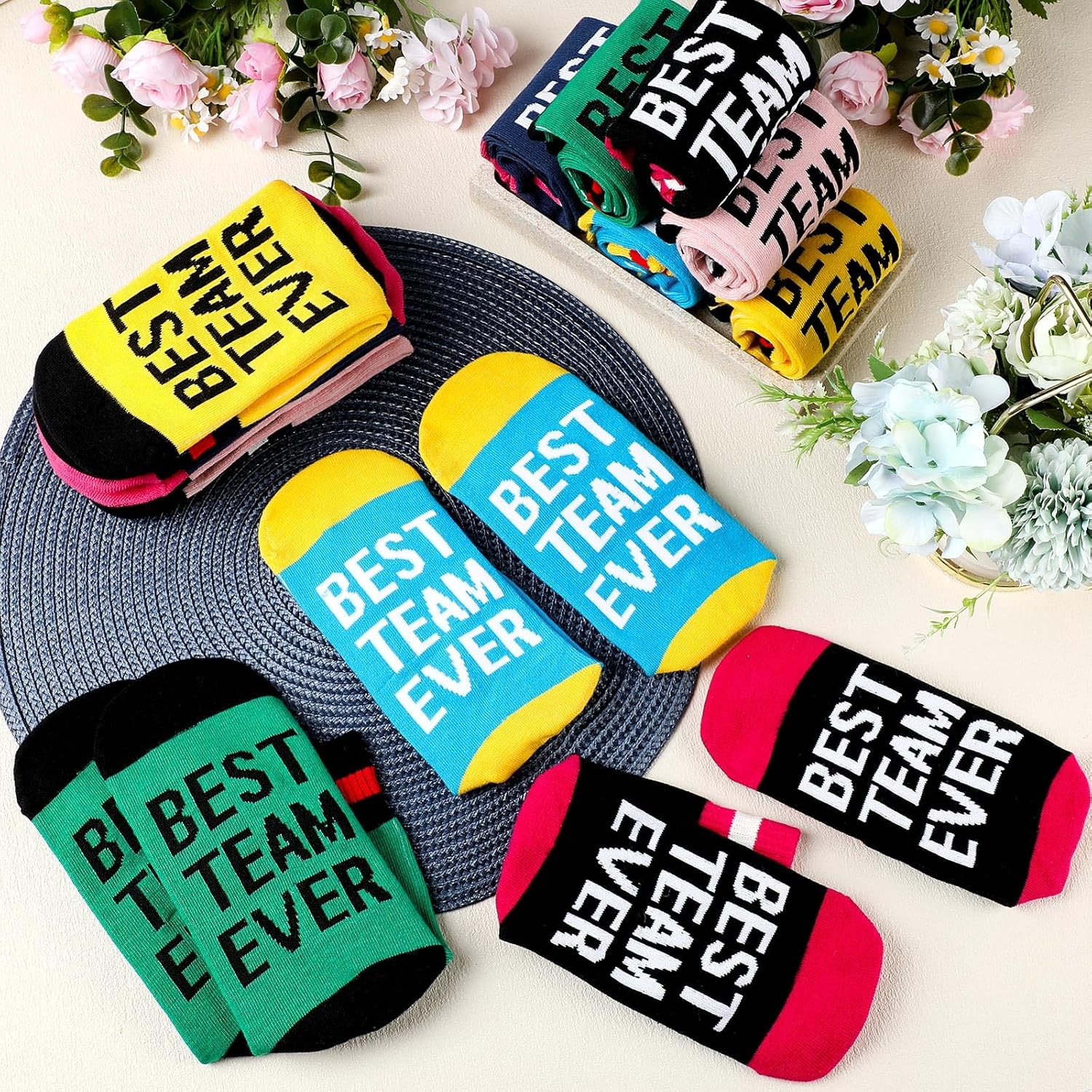 24 Pairs Best Team Ever Gift Socks Bulk Employee Appreciation Gifts for Women Men Team Staff Coworker Office Favors - Image 7