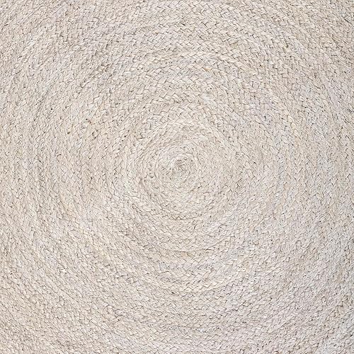 Vista 96 de HOMEMONDE Alfombra redonda de yute natural de 6 pies, tejida a mano, reversible, vintage, rústica, bohemia, respetuosa con el medio ambiente