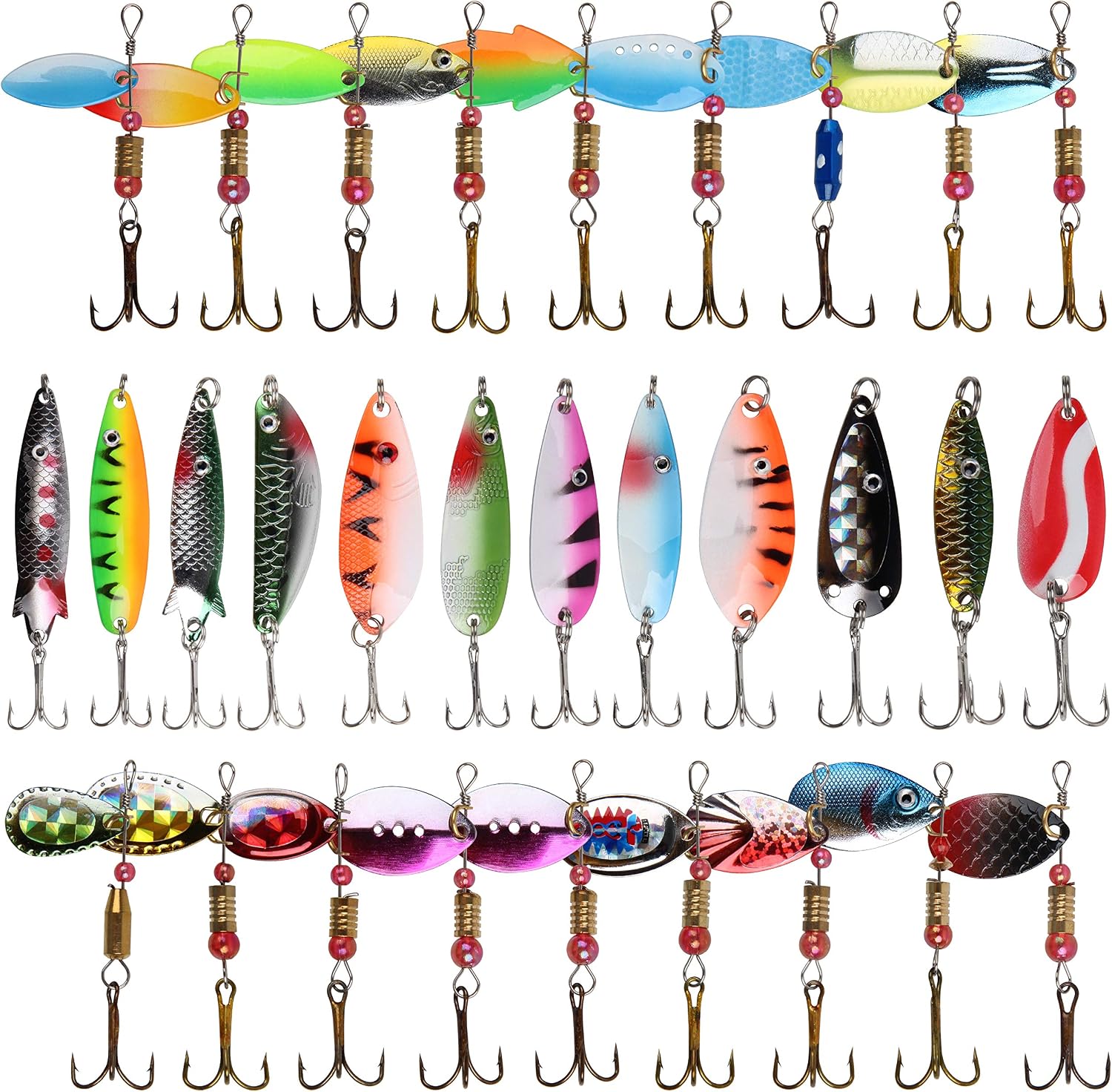 Fishing Lures Set Spinners Baits Spoons Lures Crankbaits Hard Metal Bait for Bass Pike Trout Salmon Walleye Perch Fishing