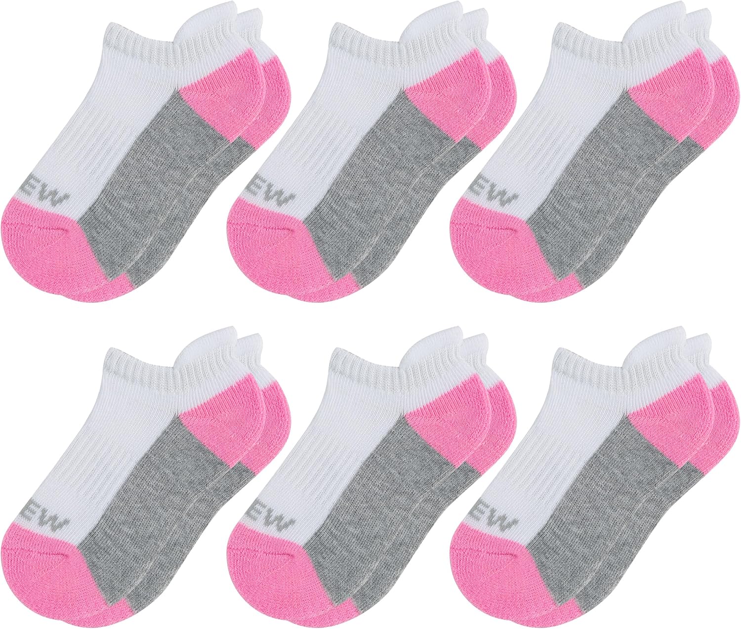 Sunew Baby and Toddler Socks, Boys Girls Cushioned Athletic Ankle/Low Cut Socks 6-Pair