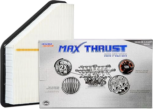 Spearhead MAX THRUST - Filtro de aire para motor, para vehículos de bajo y alto kilometraje, aumenta la potencia y mejora la aceleración