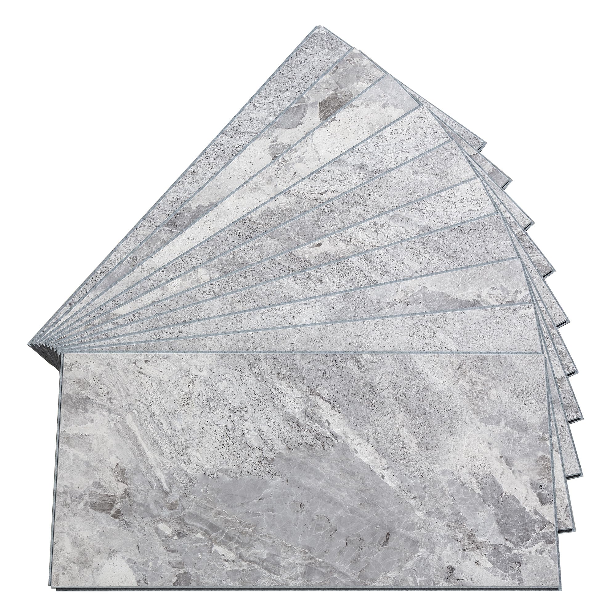 Palisade 23.2 in. x 11.1 in. Vinyl Wall Tiles in Silver Lake (10 Pack)