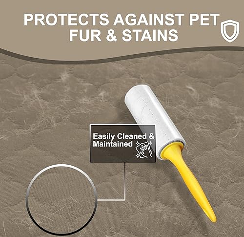 Miniatura 4 de KH - Funda para sofá, reversible, acolchada, lavable, de estilo marroquí, resistente al desgarro y al agua, protector de muebles con varillas de