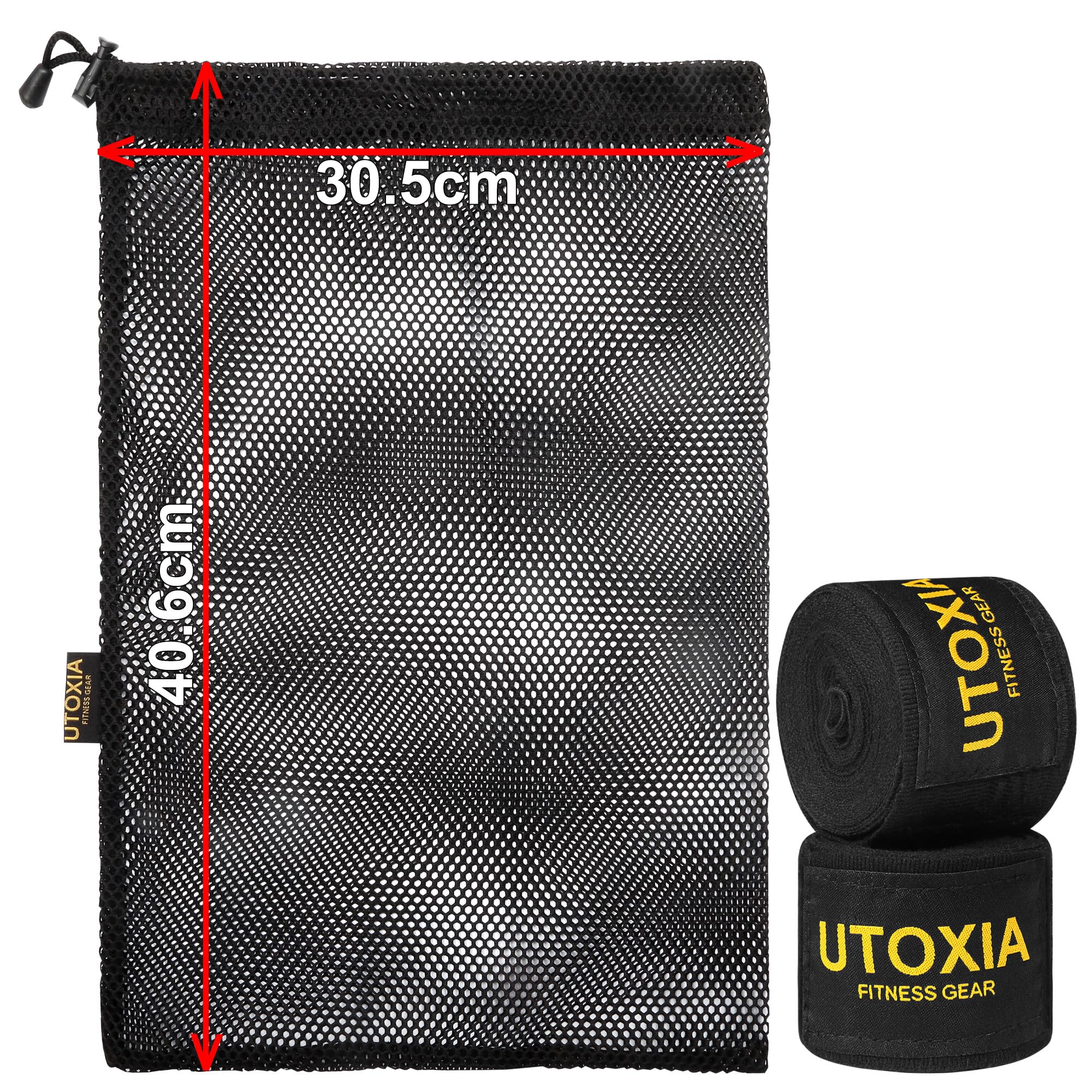 Boxing Hand Wraps-1 Pair & Free Washing Bag – 4.5M/180 Inches Mexican Style Muay Thai Hand Wraps– Breathable Semi Elastic-Thum Loop/Hook and Loop - Men & Women