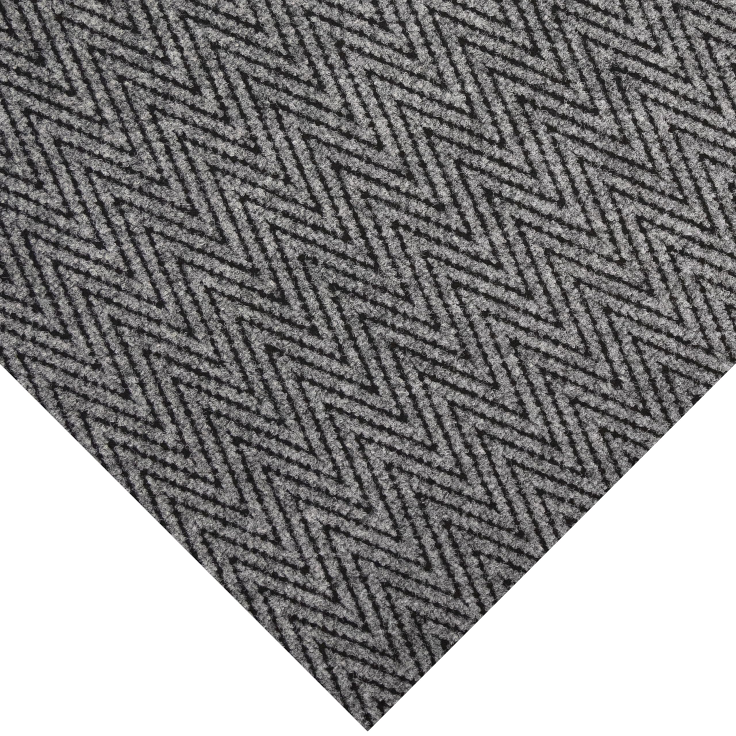 Primaflor Sauberlaufmatte Nobilis | 100 x 200 cm | Grau | Zuschnitt | 100 % Polypropylen, 7 mm hoch, Rippenoptik, rutschhemmender Gel-Rücken, zuschneidbar für innen