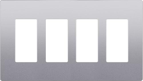 Vista 17 de LIDER - Cubierta decorativa de interruptor con acabado mate, placa de pared sin tornillos, tamaño mediano, 3 bandas de 4.88 x 6.77 pulgadas