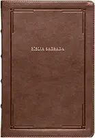 Bíblia Slim NVI, Letra Grande, Couro-soft marrom, Luxo, Barroca: Bíblia NVI Compacta