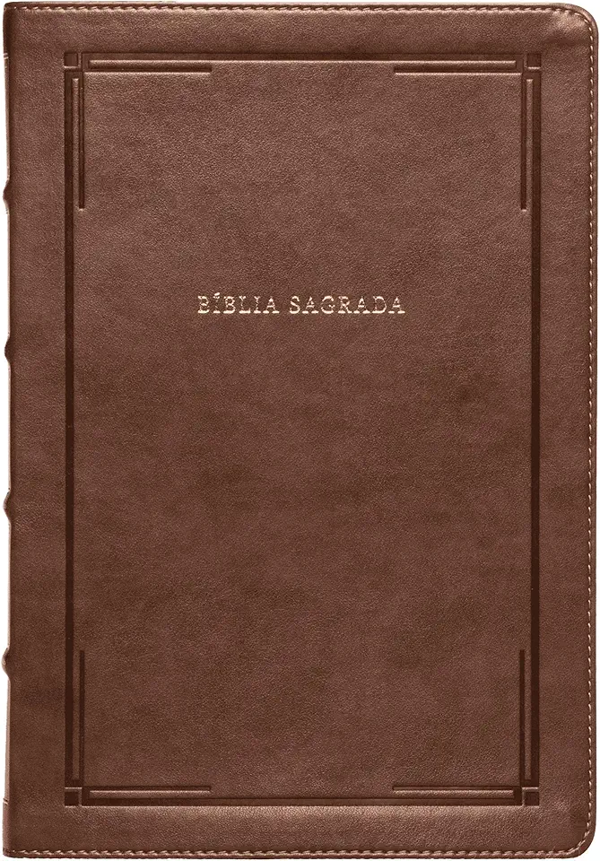 Bíblia Slim NVI, Letra Grande, Couro-soft marrom, Luxo, Barroca: Bíblia NVI Compacta