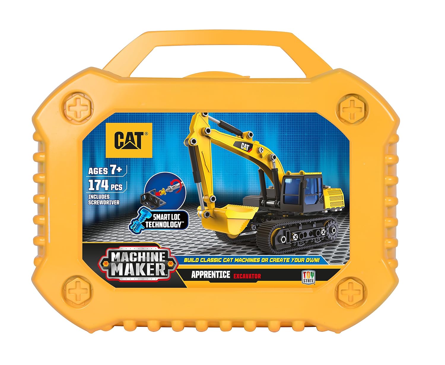 Nikko CAT Machine Maker Apprentice Excavator packaging showing the carrying case and contents