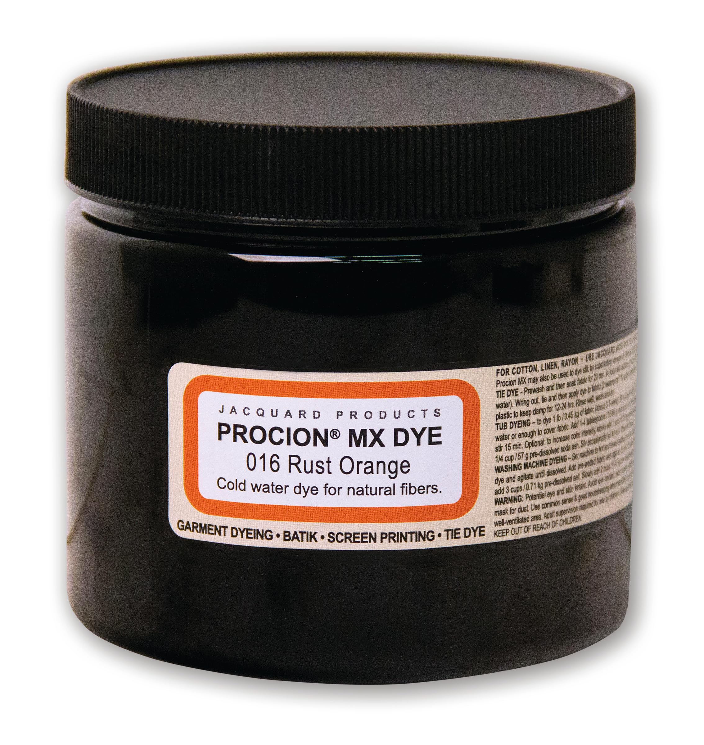 Jacquard Procion Mx Dye - Rust Orange - 8 Oz - Cold Water Fiber Reactive Dye for Cotton - 0.6 pounds-image-45