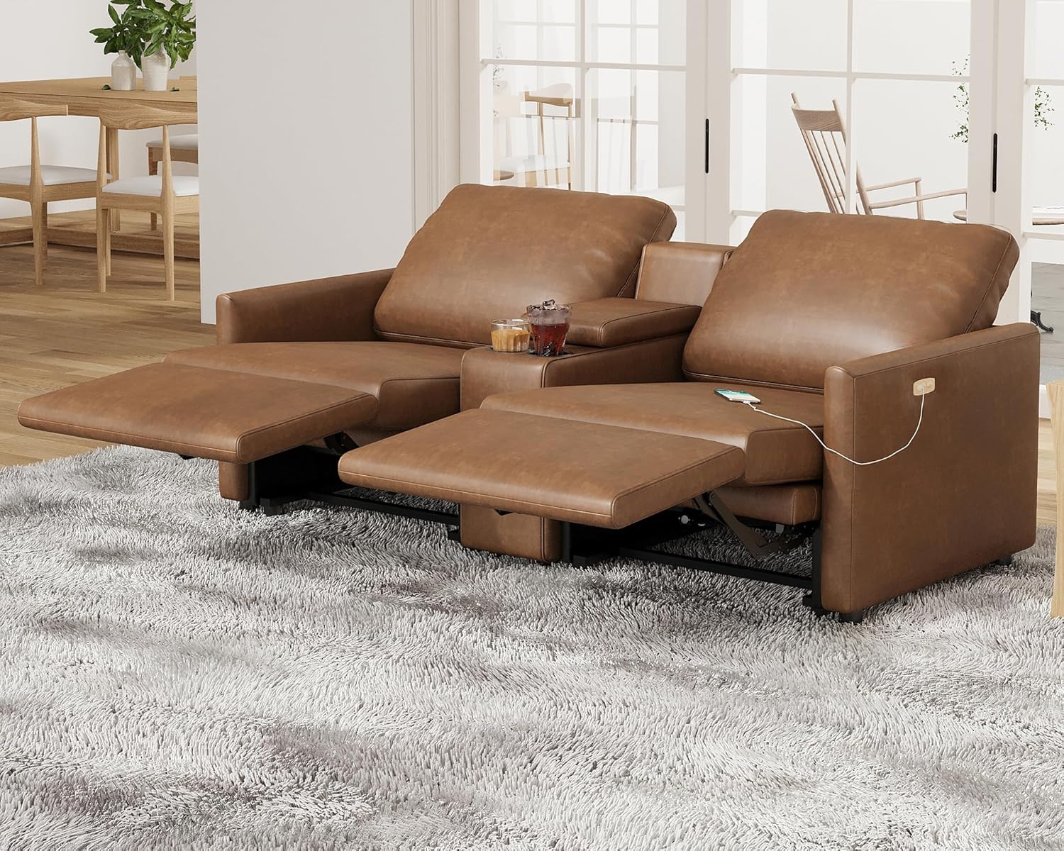 AMERLIFE Power Recliner, Reclining Sectional Sofa with