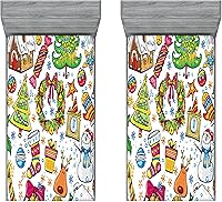 Vista 103 de Ambesonne Choo Choo Train Boy - Sábana bajera ajustable para motor de vapor, diseño de tren azul, verde, vintage, funda de cama con bolsillo