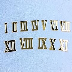NUO RUI 12 Pcs Roman Mirrored Acrylic Numerals for a Wall Clock (Mirror Gold) product image