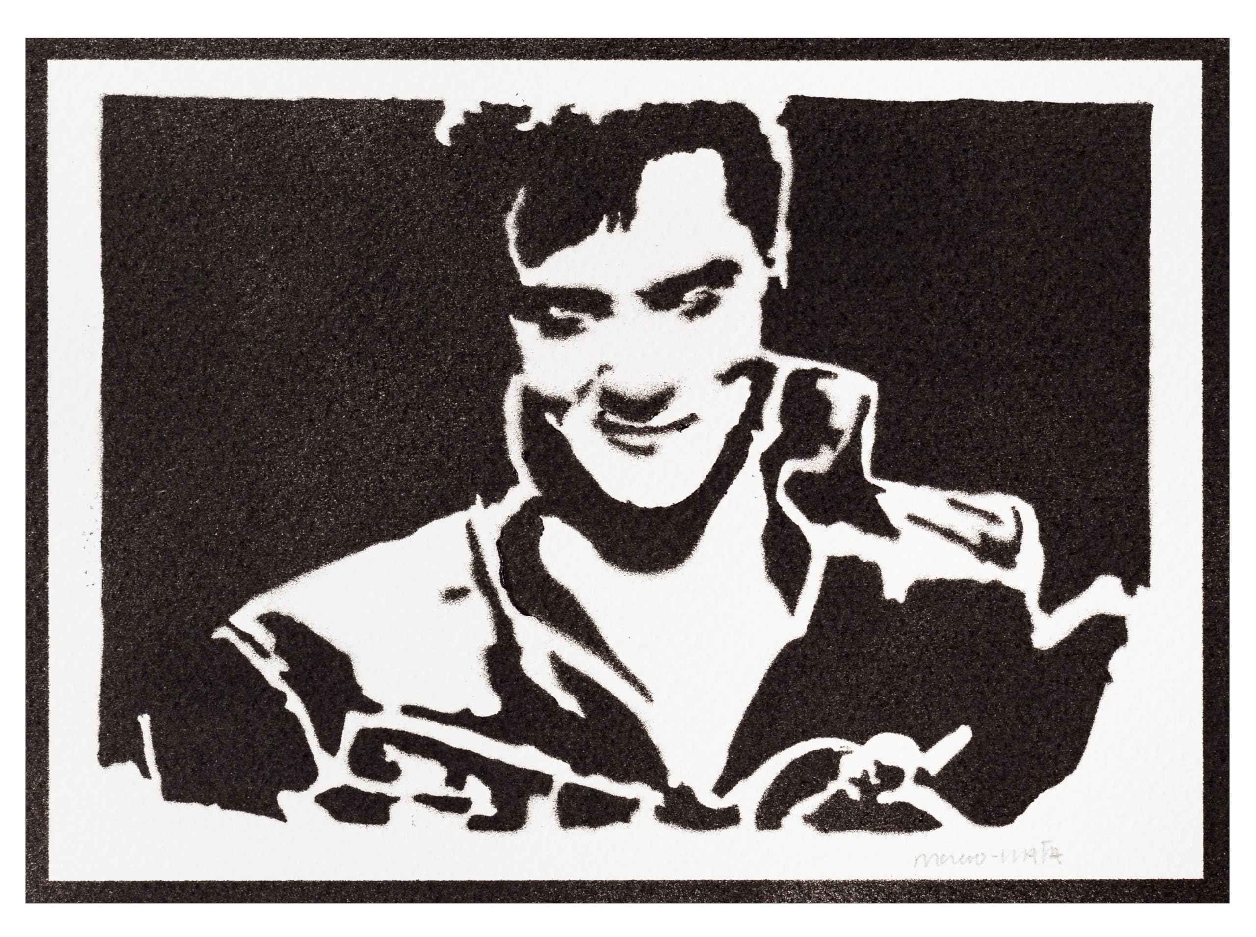 Quadro Graffiti Elvis Handmade Di Moreno Mata - Opera D'arte Numerata Per Decorazione Moderna - Foto 3