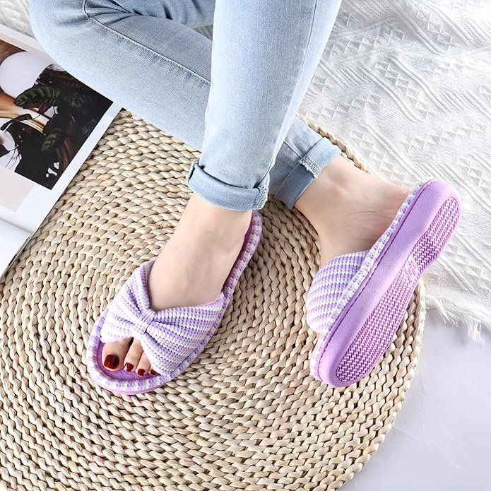 Pantuflas Mujer Memory Foam Abiertas Lazo miniatura 2