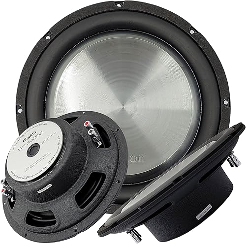 Miniatura 2 de Par de subwoofer Clarion WF3030D de 1000 vatios de potencia máxima de 12 pulgadas, bobina de voz dual de 4 ohmios de montaje superficial con (un)
