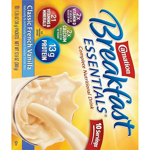 Miniatura 5 de Carnation Breakfast Essentials Instant Breakfast Classic French Vanilla 10ct 2 unidades