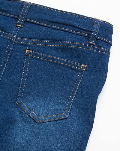 Miniatura 5 de dollhouse Pantalones cortos para niña - Bermudas de mezclilla elástica suave básica (tamaño 7-16), Oscuro