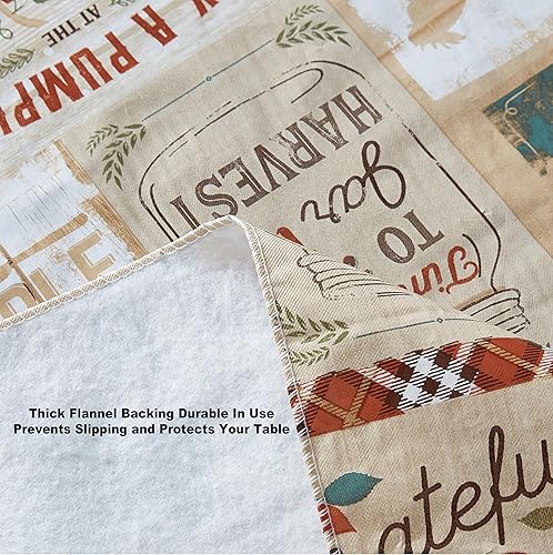 Miniatura 3 de Newbridge Mantel de vinilo con parte trasera de franela de otoño de Brookside, color azul turquesa, mantel de vinilo de granja a mesa, Acción de