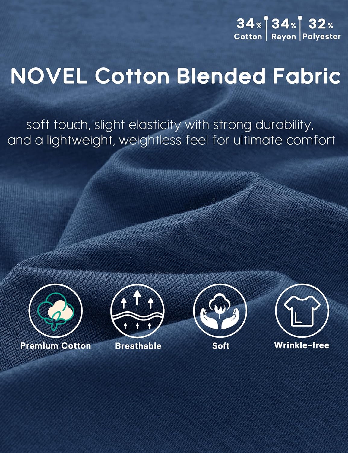 YUCOLEN Long Sleeve Shirts for Women Cotton Crewneck Casual T-Shirts Soft Basic Tee Long Sleeve Tops - Image 7