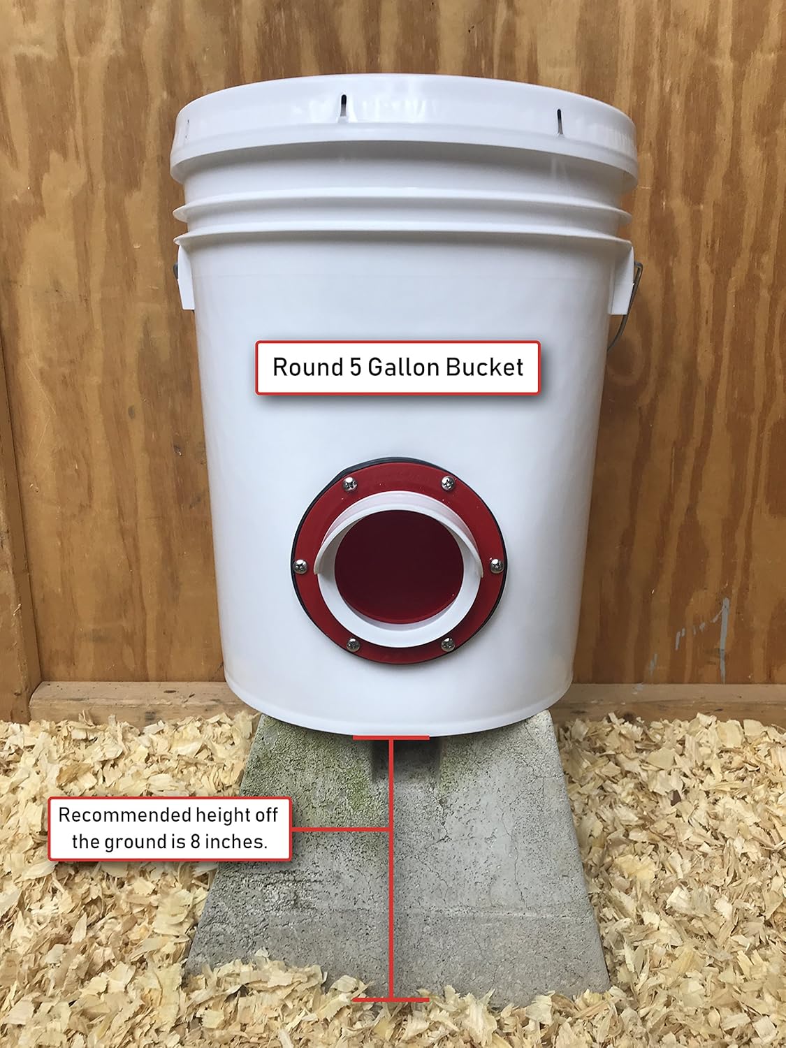 RentACoop DIY Chicken Feeder and Waterer Kit - Automatic No Waste Chicken Feeder - Includes Large 6 Ports, 5 Horizontal Nipples, Hole Saw, Rain Hoods, Drill Bit, Screws, Wingnuts, and Gaskets - 6 Pack
