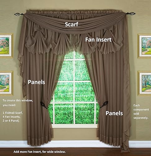 Vista 81 de Today's Curtain - Cortina Emelia de gasa original, panel de 84 pulgadas, negro, 60 pulgadas de ancho x 84 pulgadas de largo