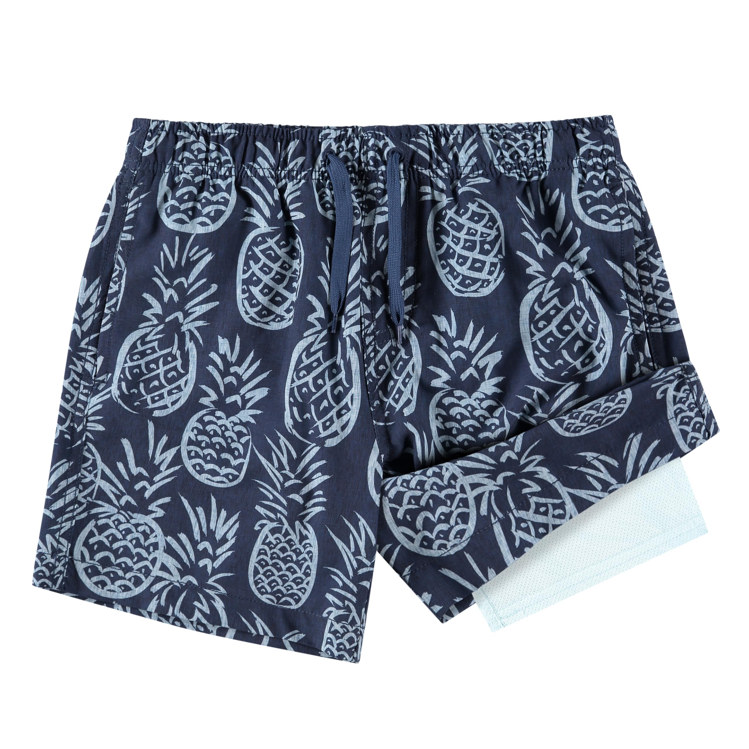 Kanu Surf Adventure Boys Swim Trunks with Compression Liner Quick Dry Stretch Swimsuit Maillot de Bain Garçon
