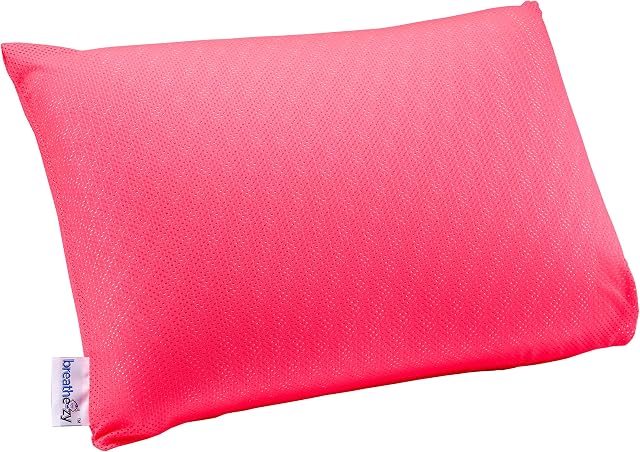 Breathe-zy Anti Suffocation Epilepsy Pillow - Breathable with Memory Foam insert for Extra Comfort & Support | Pillow case now available in White, Pink, Red or blue (Pink)