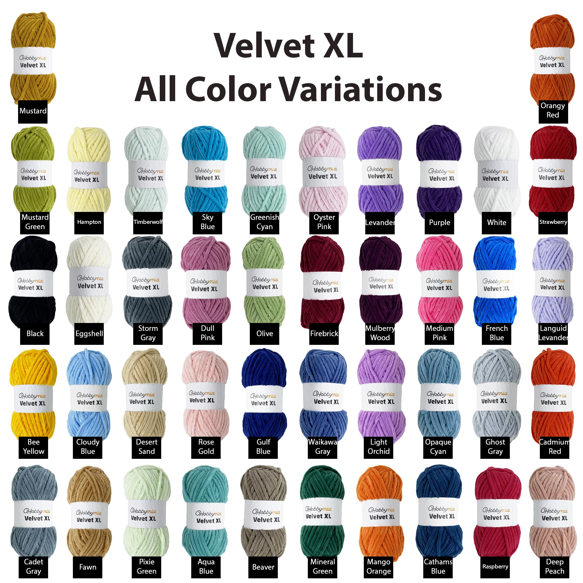 Velvet - Hilo de felpilla XL, hilo grueso súper voluminoso para ganchillo, hilo de felpa suave y esponjoso para ganchillo, 100 g/74 yardas, ideal para mantas de bebé y amigurumis (blanco, 3