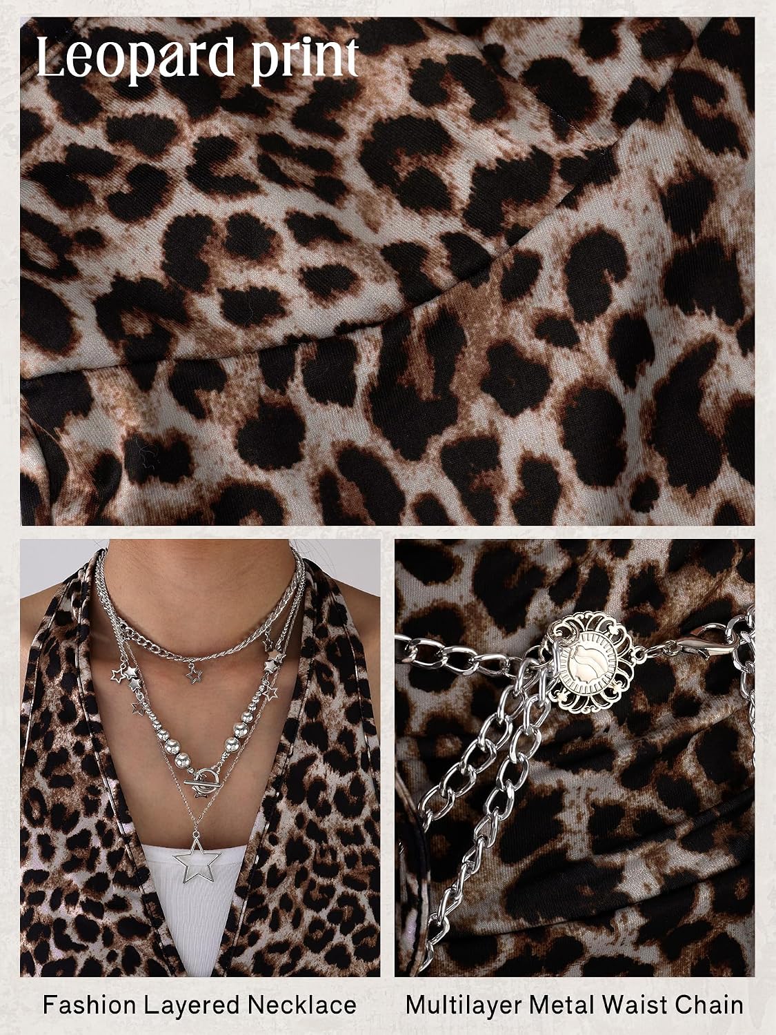 Women 2 Piece Leopard Skirt Sets Y2k Cheetah V Neck Halter Crop Tops Ruffle Mini Short Skirt Rave Party Going Out